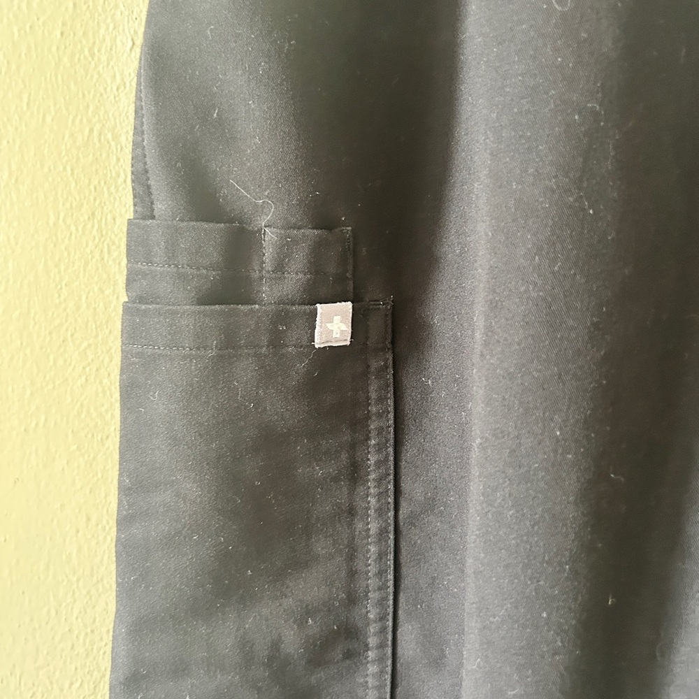 Figs Women's Black Joggers with White Drawstring - Picture 3 of 5
